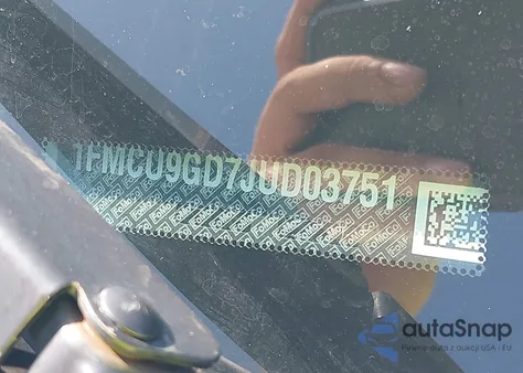 2018 Ford Escape Se из США, поврежденный, VIN 1FMCU9GD7JUD03751